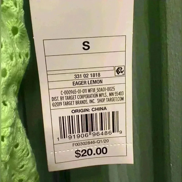 Womens Wild Fable crop top with v neck ruffle sleeves color is eager lemon Small - Picture 9 of 11